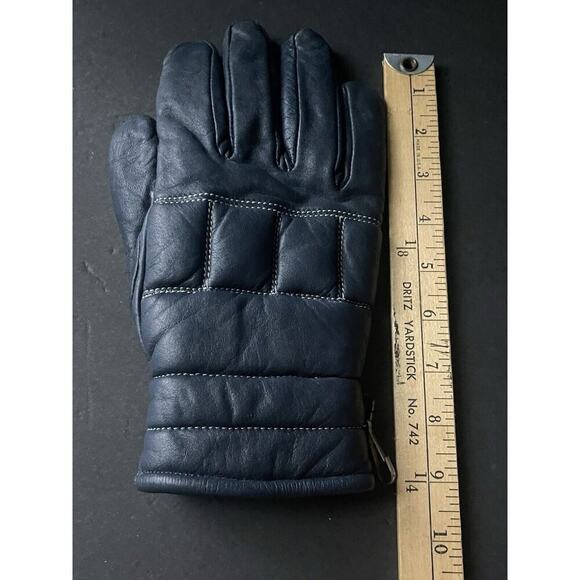 Vintage Better Sweet Leather Gloves Blue Unisex Ski Snow - Picture 4 of 6